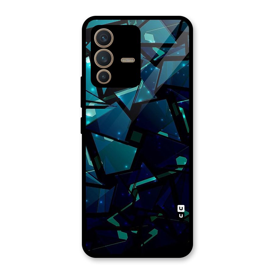 Abstract Glass Design Glass Back Case for Vivo V23 5G