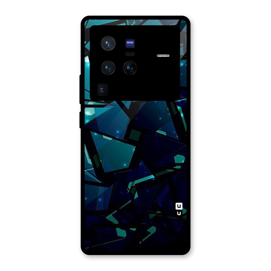 Abstract Glass Design Glass Back Case for Vivo X80 Pro