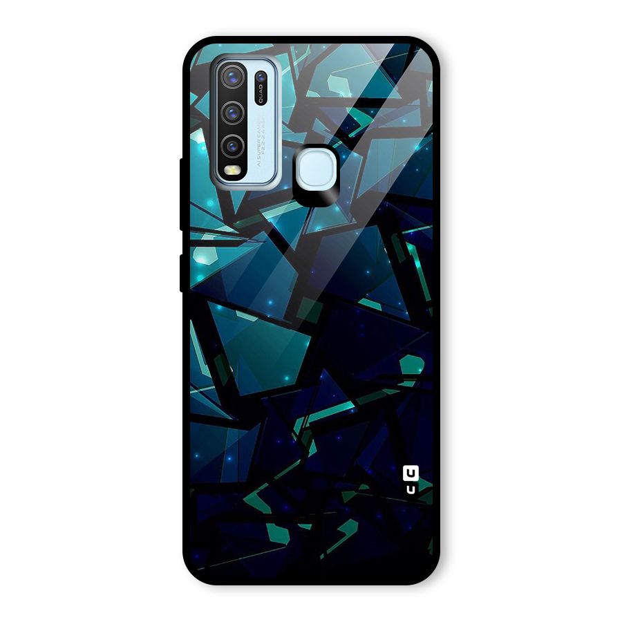 Abstract Glass Design Glass Back Case for Vivo Y30