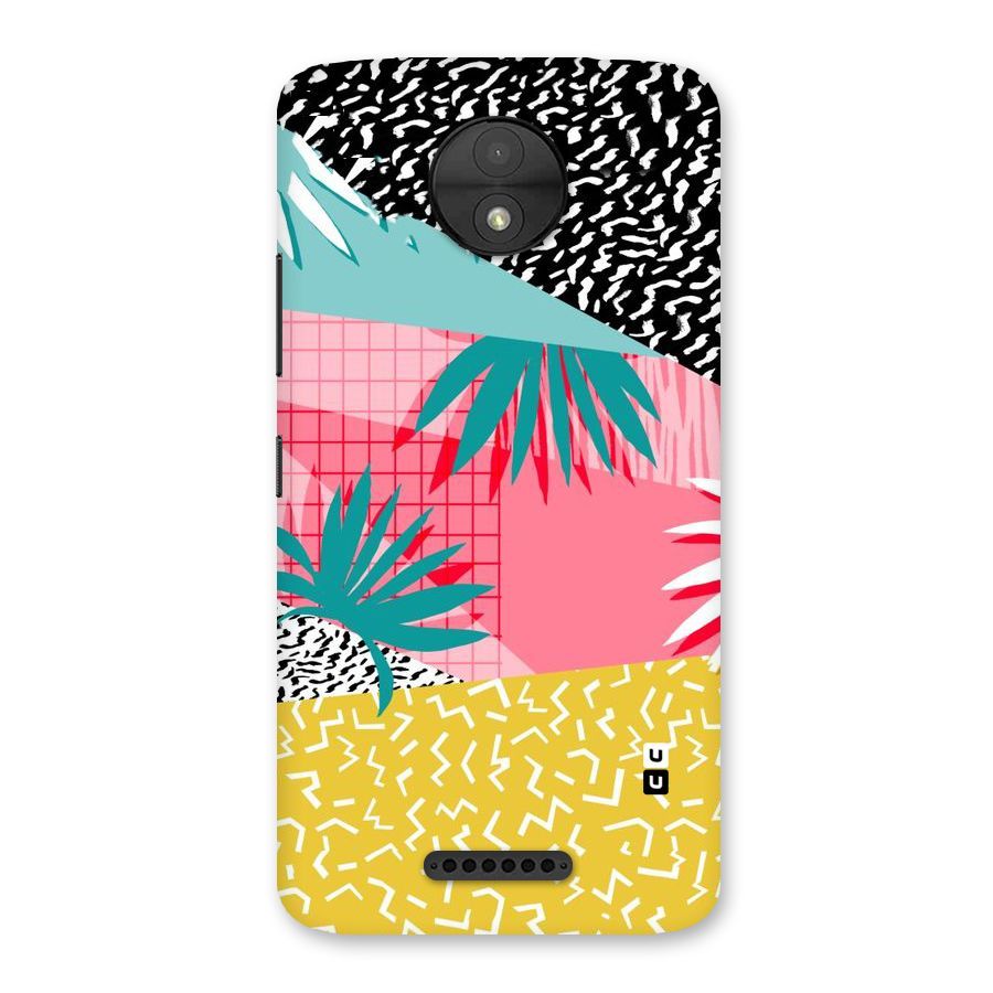 Abstract Grass Hues Back Case for Moto C