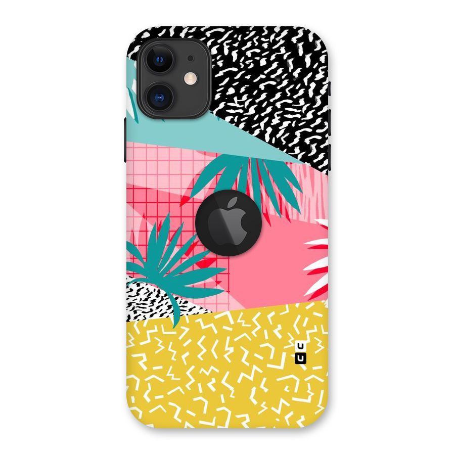 Abstract Grass Hues Back Case for iPhone 11 Logo Cut