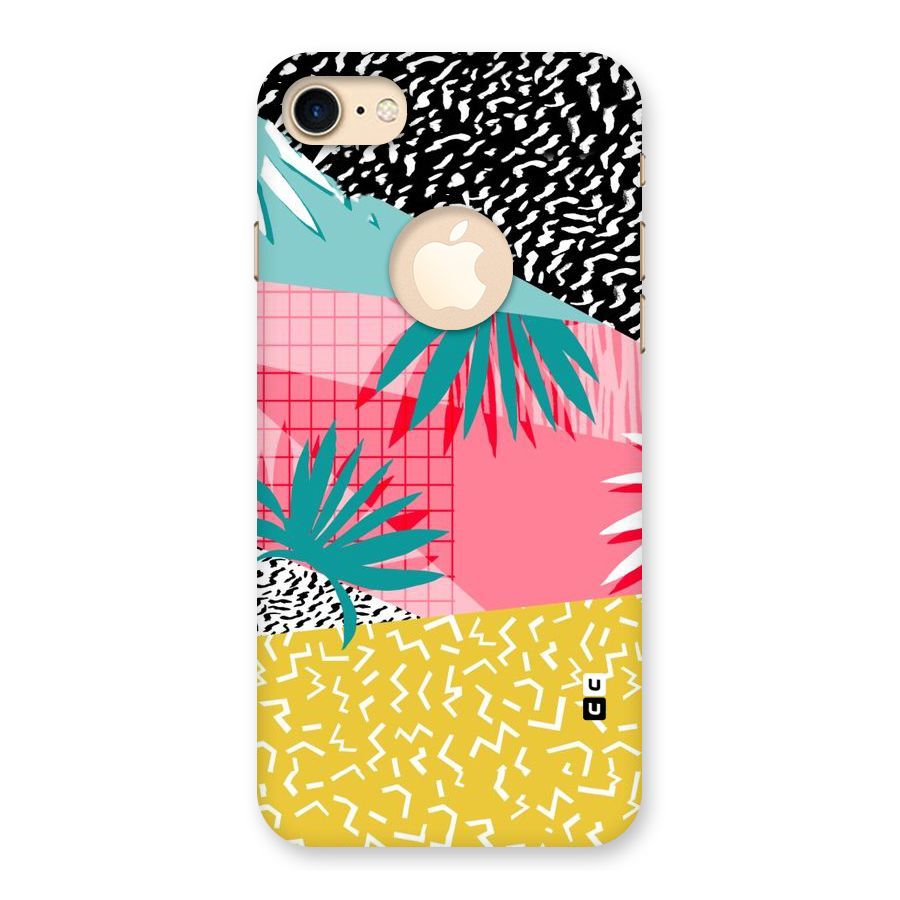 Abstract Grass Hues Back Case for iPhone 7 Logo Cut