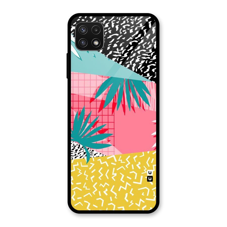 Abstract Grass Hues Glass Back Case for Galaxy A22 5G
