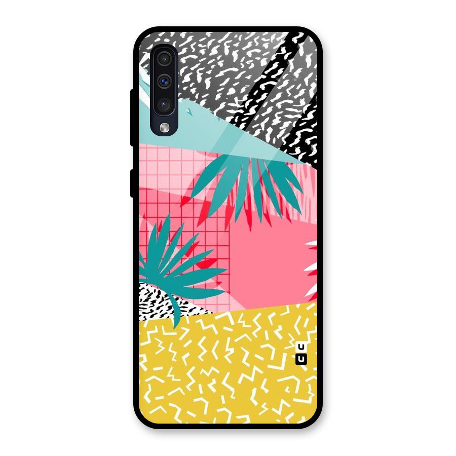 Abstract Grass Hues Glass Back Case for Galaxy A50s
