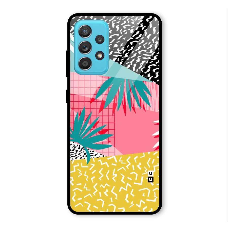 Abstract Grass Hues Glass Back Case for Galaxy A52