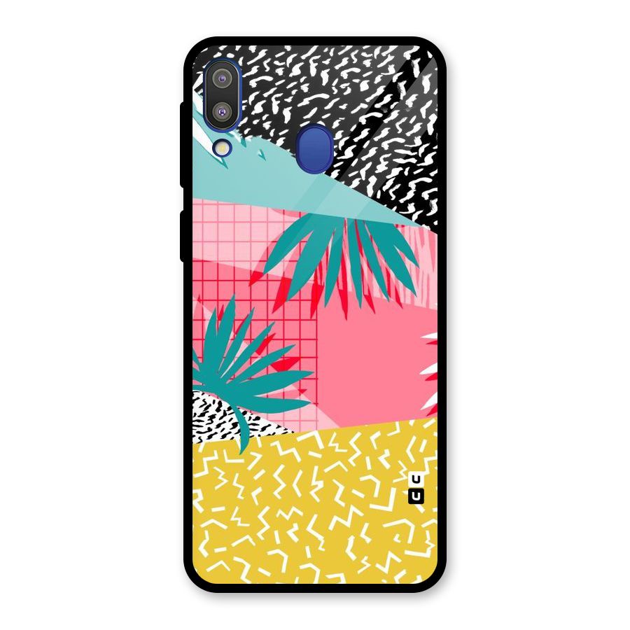 Abstract Grass Hues Glass Back Case for Galaxy M20