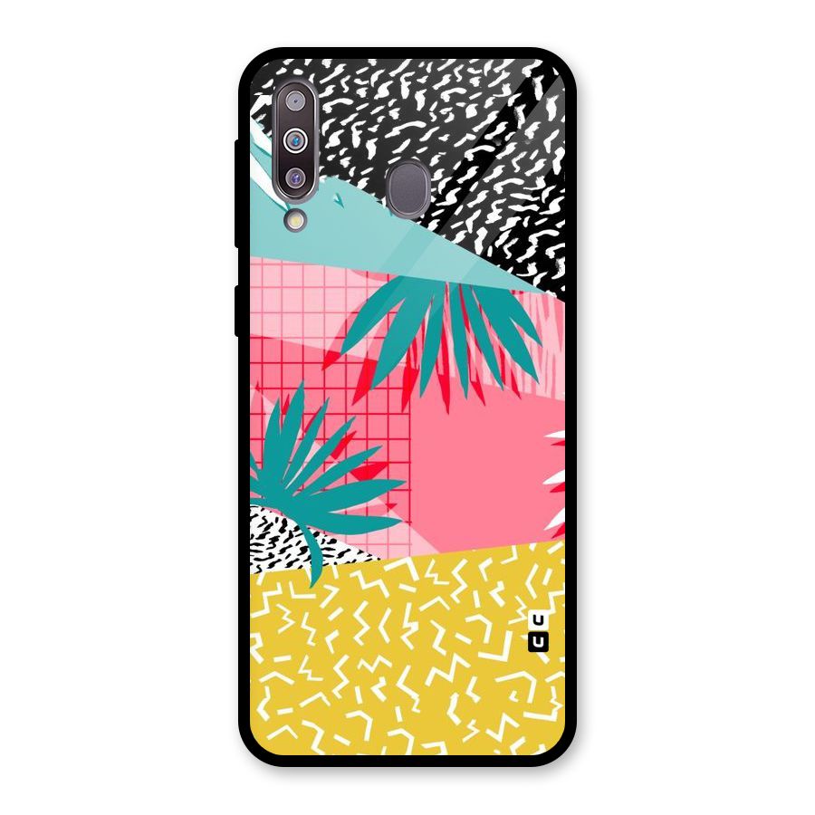 Abstract Grass Hues Glass Back Case for Galaxy M30