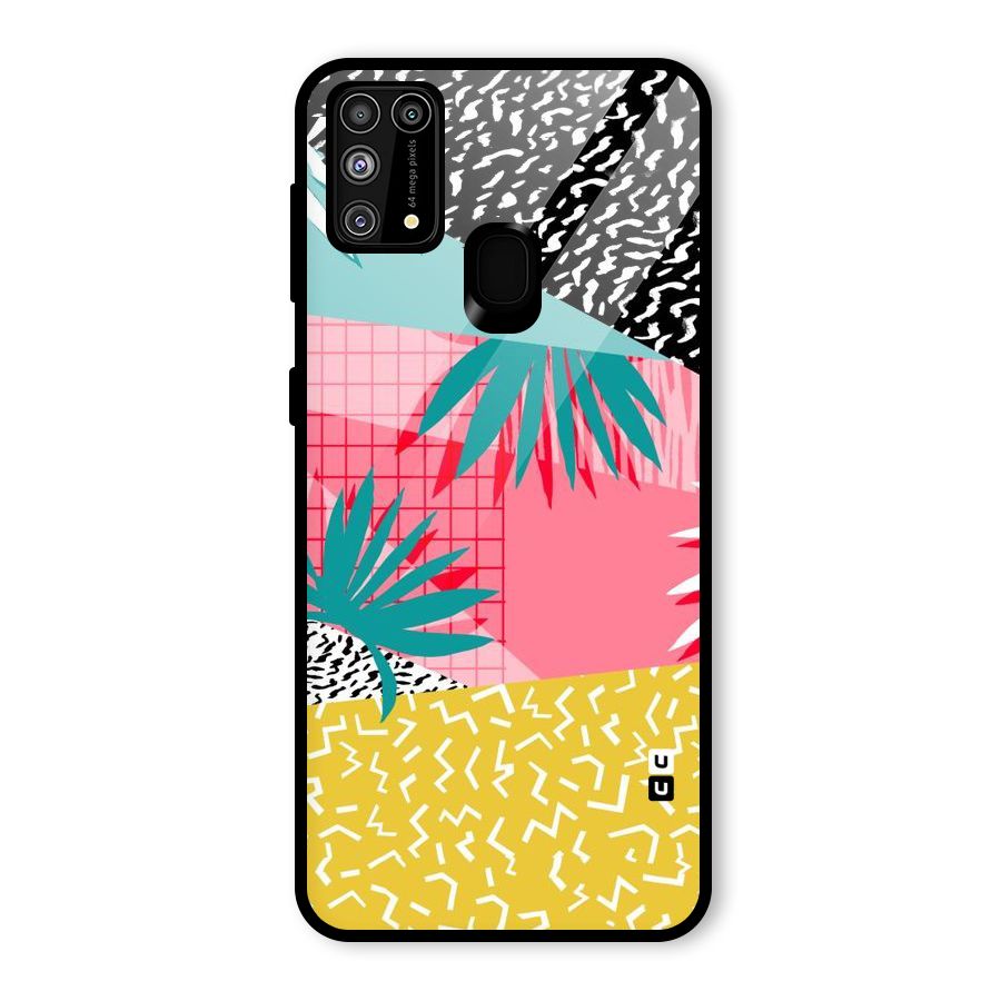Abstract Grass Hues Glass Back Case for Galaxy M31