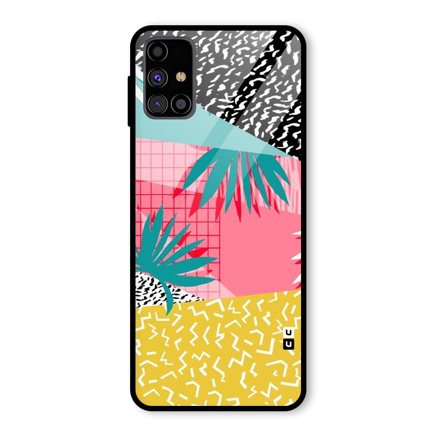 Abstract Grass Hues Glass Back Case for Galaxy M31s