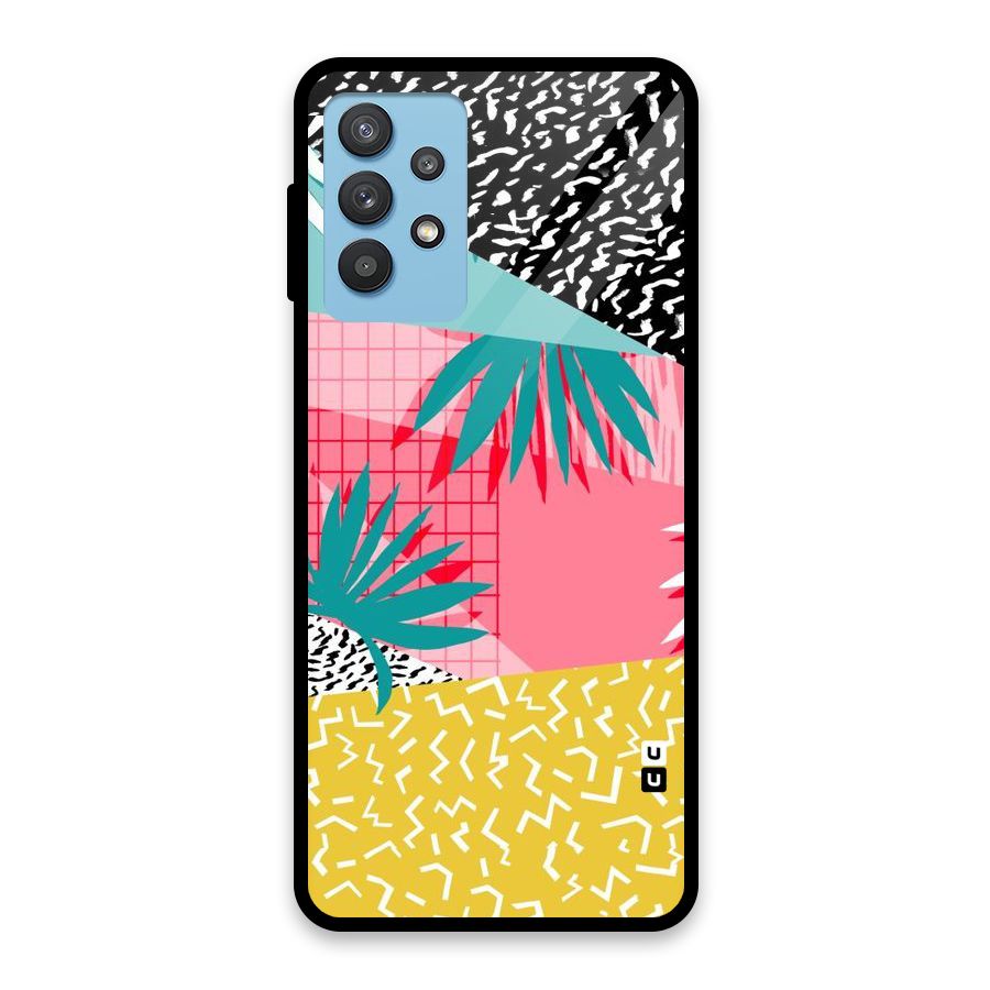 Abstract Grass Hues Glass Back Case for Galaxy M32 5G