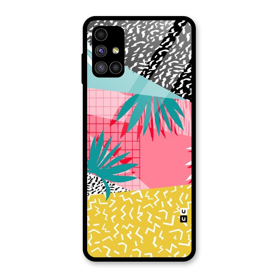 Abstract Grass Hues Glass Back Case for Galaxy M51
