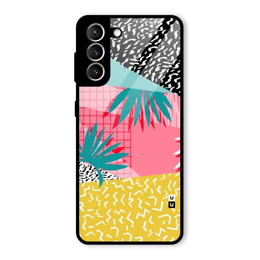 Abstract Grass Hues Glass Back Case for Galaxy S21 5G