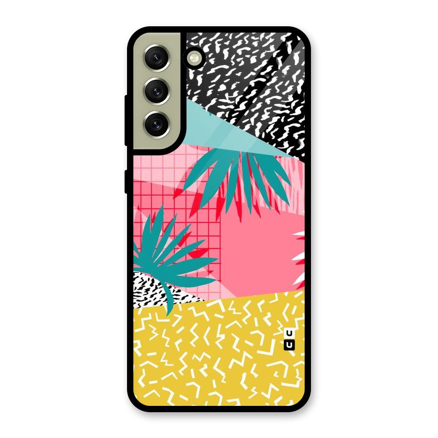 Abstract Grass Hues Glass Back Case for Galaxy S21 FE 5G