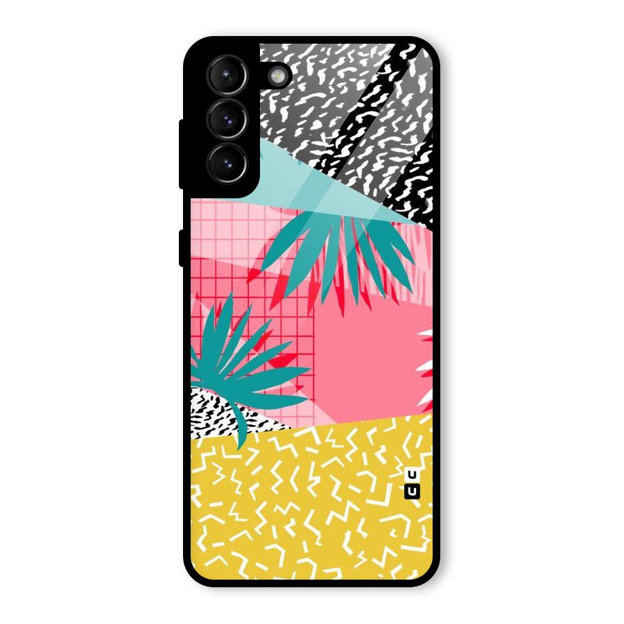 Abstract Grass Hues Glass Back Case for Galaxy S21 Plus
