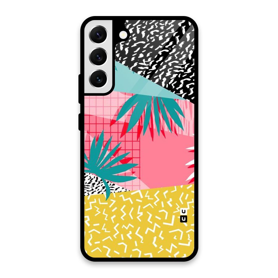 Abstract Grass Hues Glass Back Case for Galaxy S22 Plus 5G
