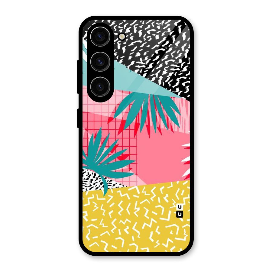 Abstract Grass Hues Glass Back Case for Galaxy S23