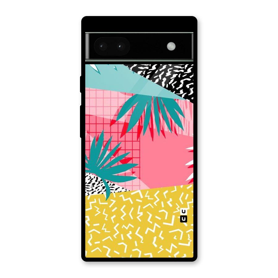 Abstract Grass Hues Glass Back Case for Google Pixel 6a