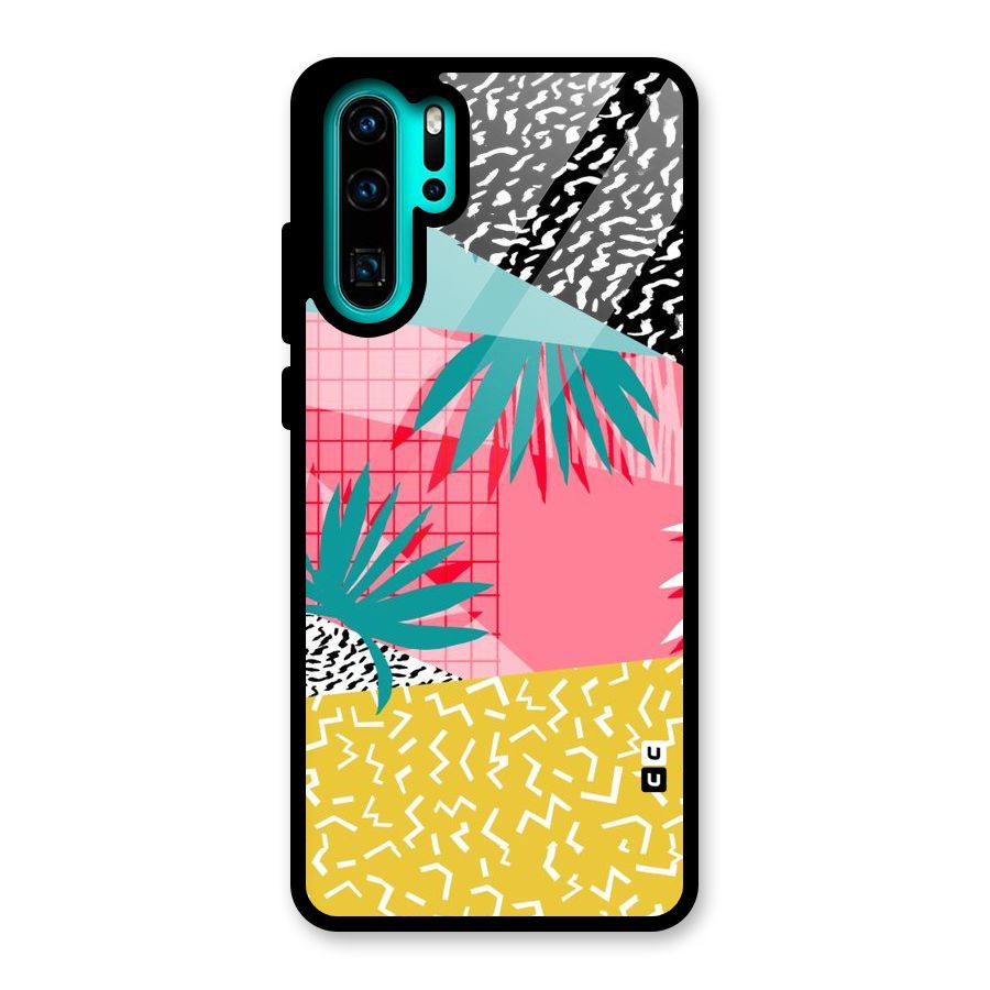 Abstract Grass Hues Glass Back Case for Huawei P30 Pro