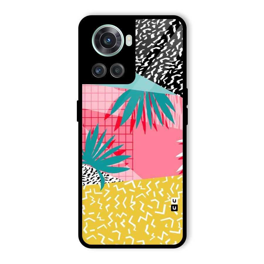 Abstract Grass Hues Glass Back Case for OnePlus 10R