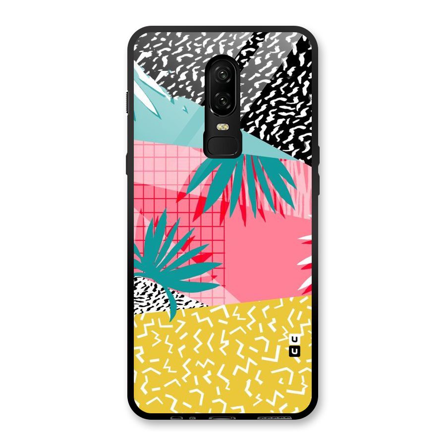 Abstract Grass Hues Glass Back Case for OnePlus 6