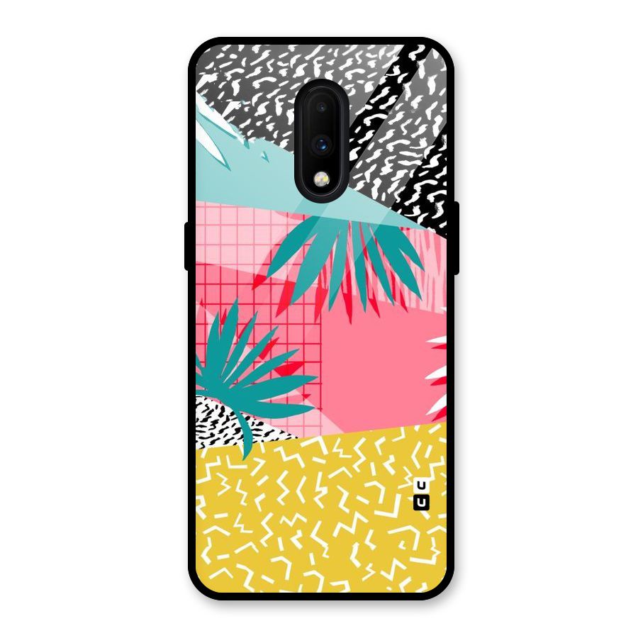 Abstract Grass Hues Glass Back Case for OnePlus 7