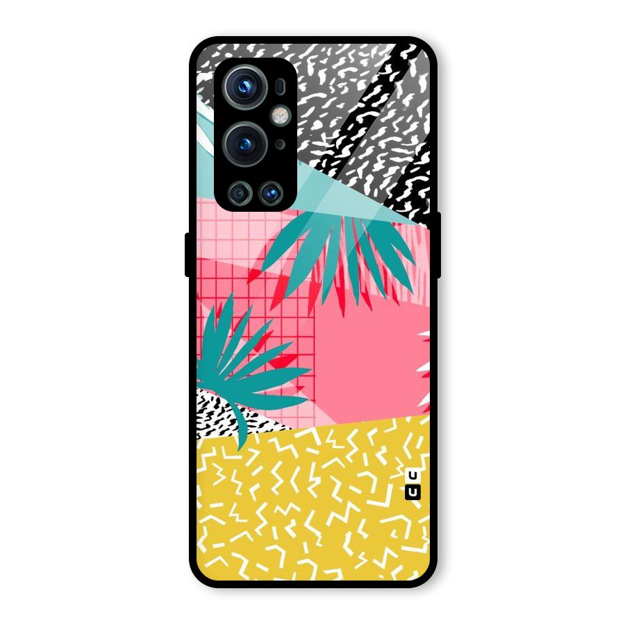 Abstract Grass Hues Glass Back Case for OnePlus 9 Pro
