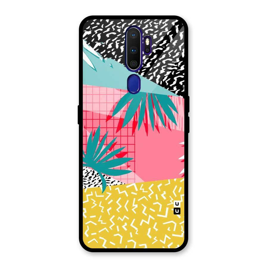 Abstract Grass Hues Glass Back Case for Oppo A9 (2020)