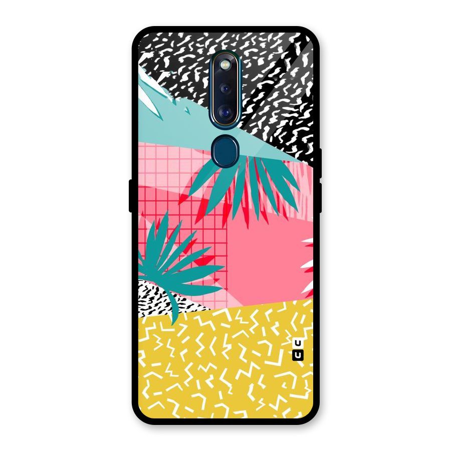 Abstract Grass Hues Glass Back Case for Oppo F11 Pro