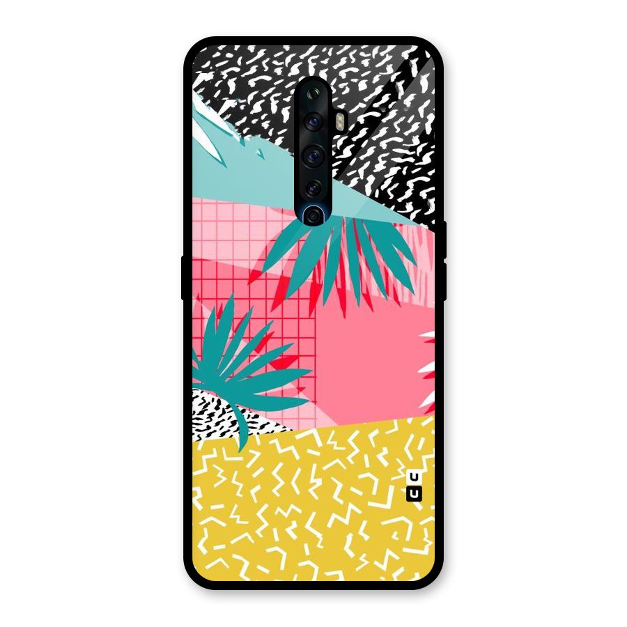 Abstract Grass Hues Glass Back Case for Oppo Reno2 Z