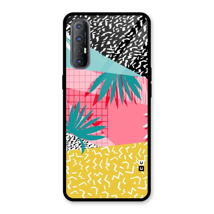 Abstract Grass Hues Glass Back Case for Oppo Reno3 Pro
