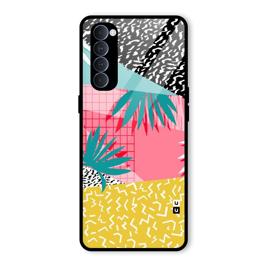 Abstract Grass Hues Glass Back Case for Oppo Reno4 Pro