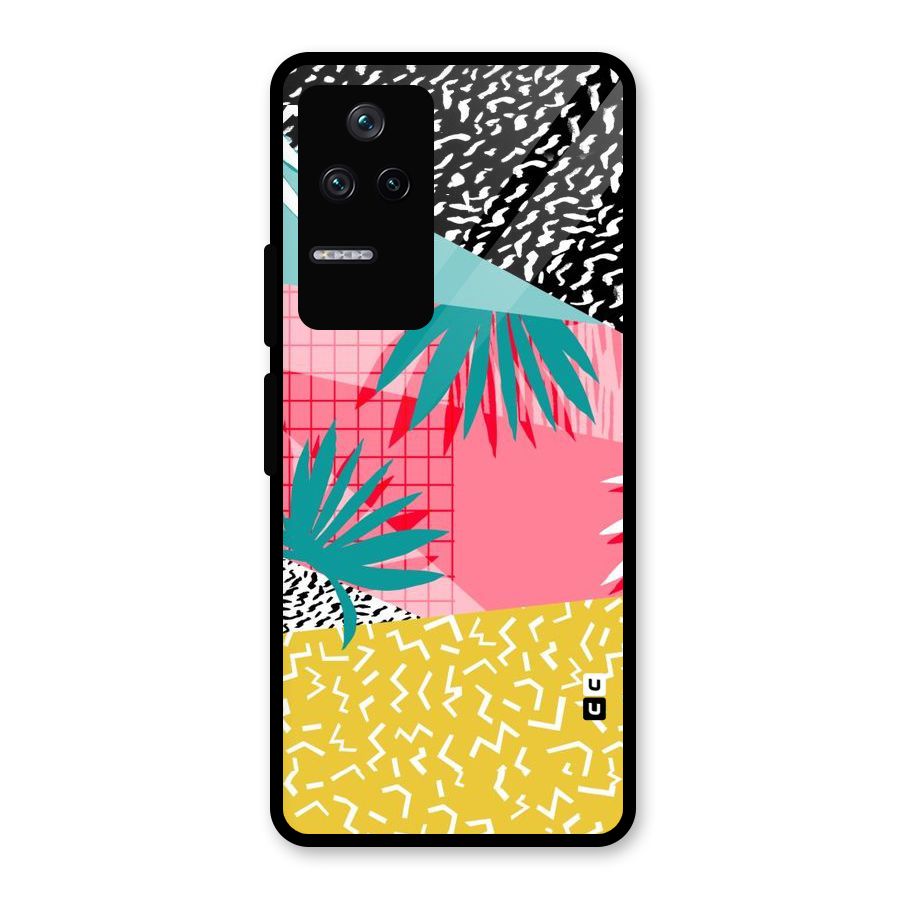 Abstract Grass Hues Glass Back Case for Poco F4 5G