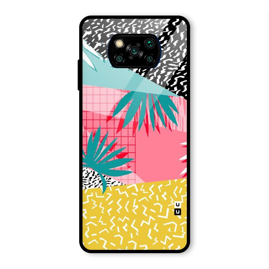 Abstract Grass Hues Glass Back Case for Poco X3 Pro
