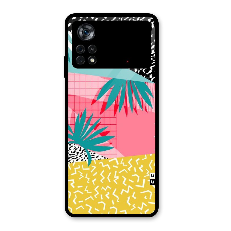 Abstract Grass Hues Glass Back Case for Poco X4 Pro 5G
