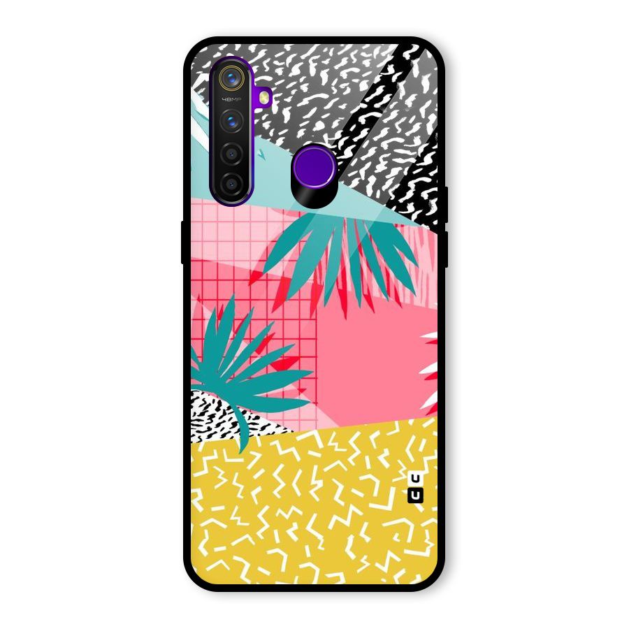 Abstract Grass Hues Glass Back Case for Realme 5 Pro