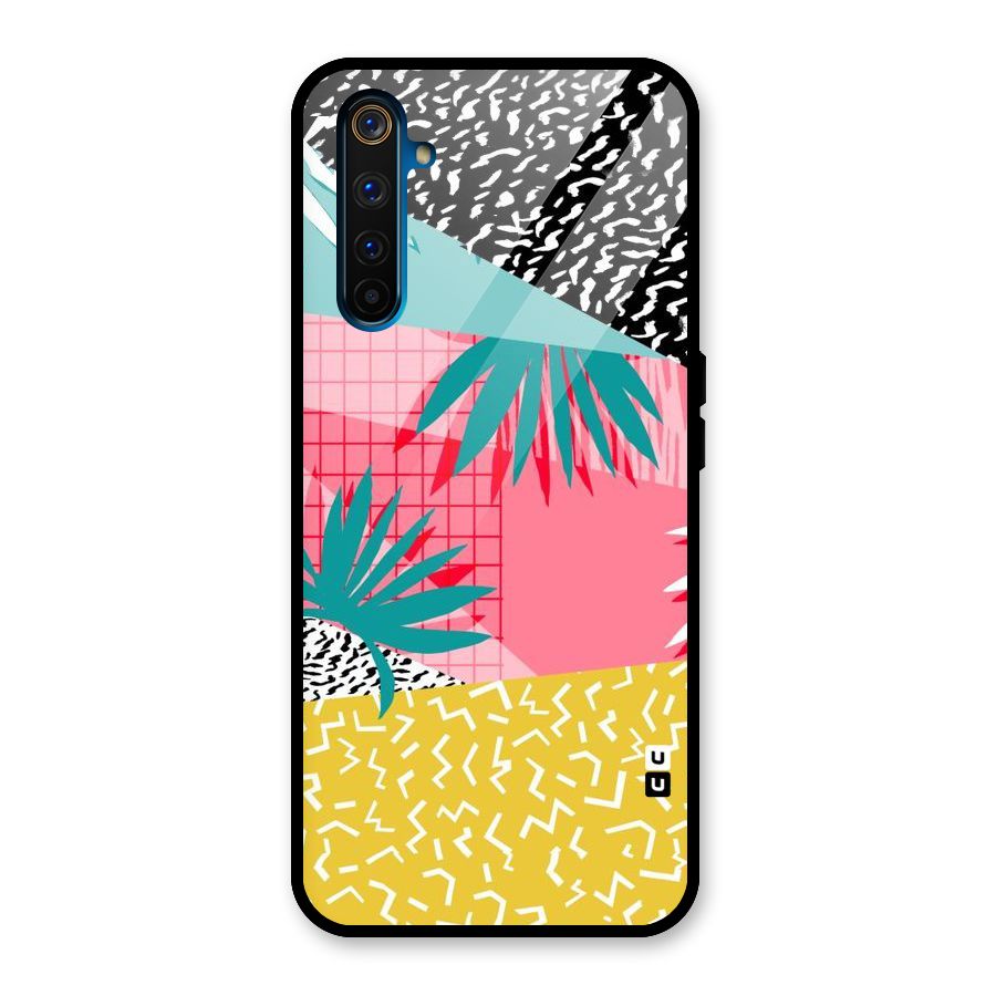Abstract Grass Hues Glass Back Case for Realme 6 Pro