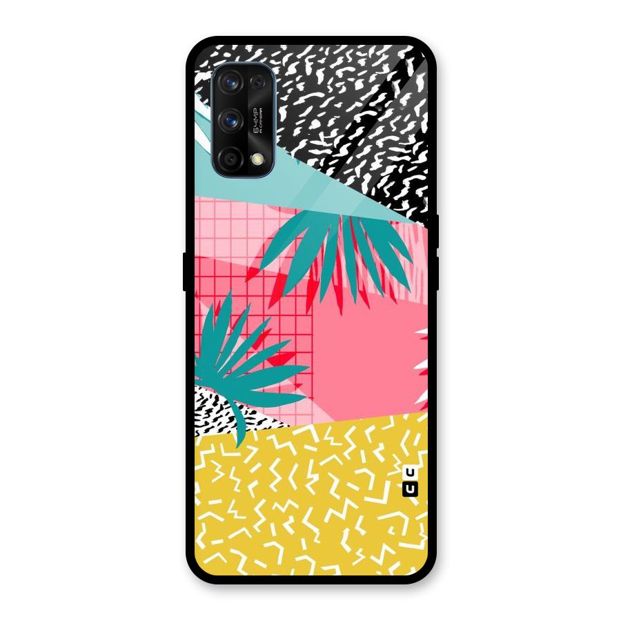 Abstract Grass Hues Glass Back Case for Realme 7 Pro