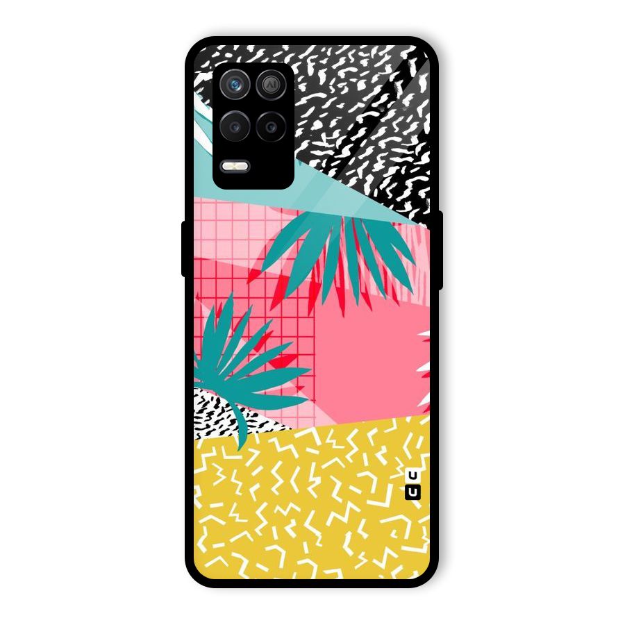 Abstract Grass Hues Glass Back Case for Realme 8 5G