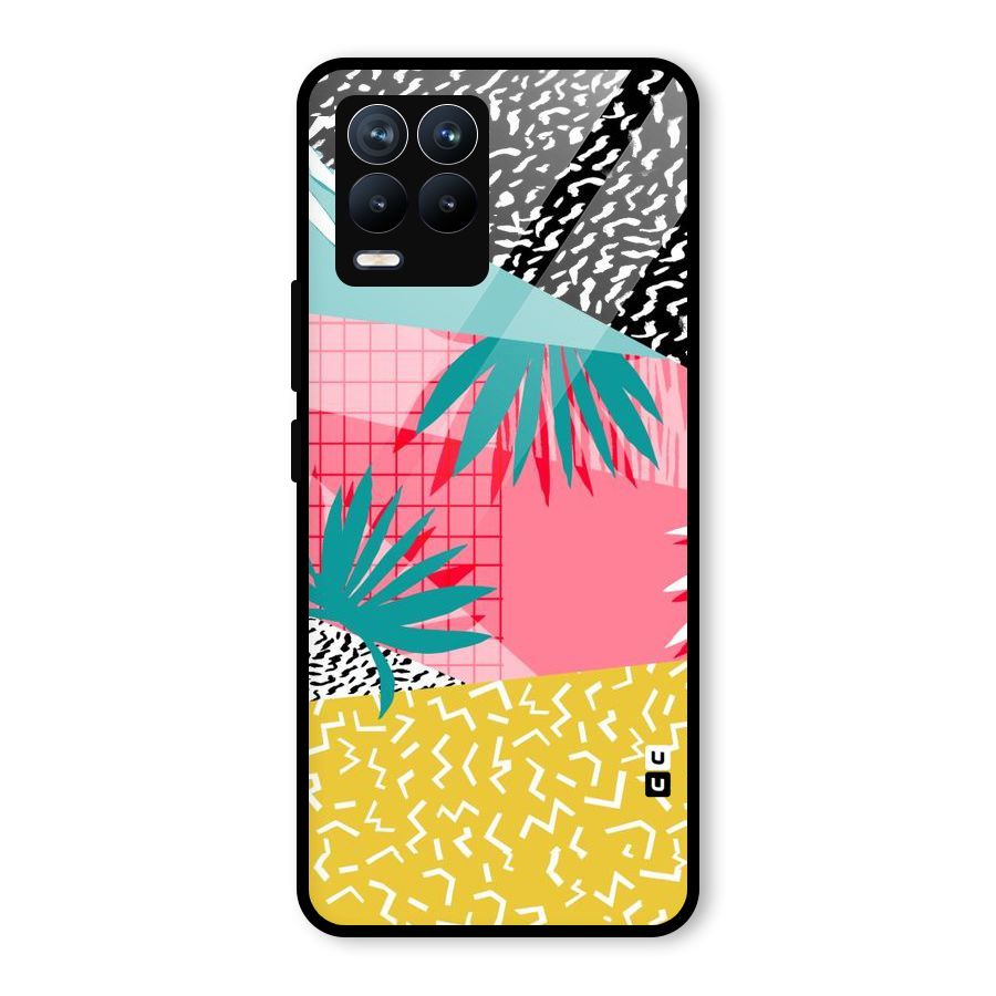 Abstract Grass Hues Glass Back Case for Realme 8 Pro