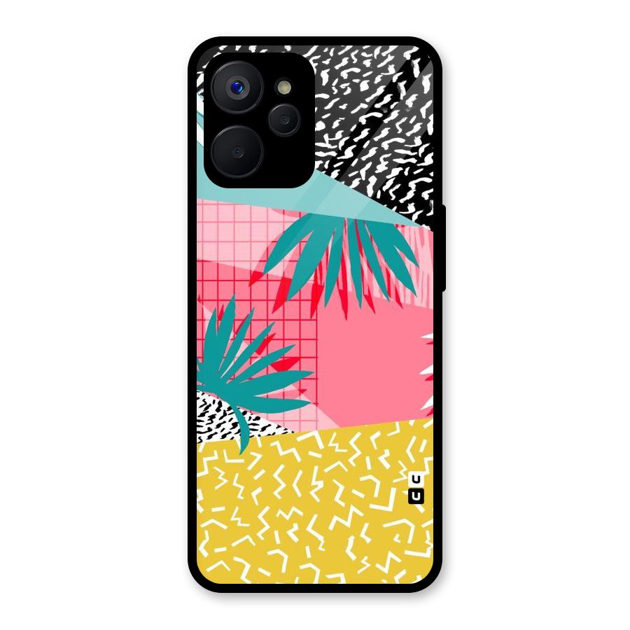 Abstract Grass Hues Glass Back Case for Realme 9i 5G