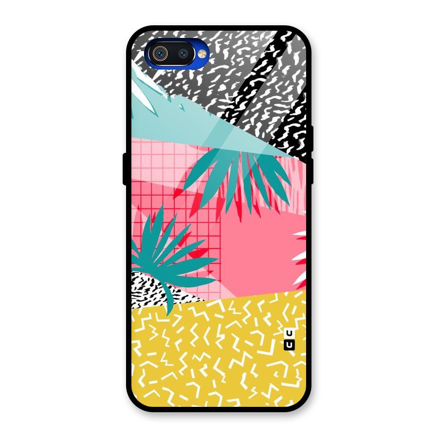 Abstract Grass Hues Glass Back Case for Realme C2