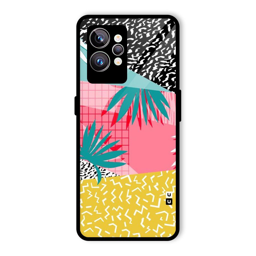 Abstract Grass Hues Glass Back Case for Realme GT2 Pro