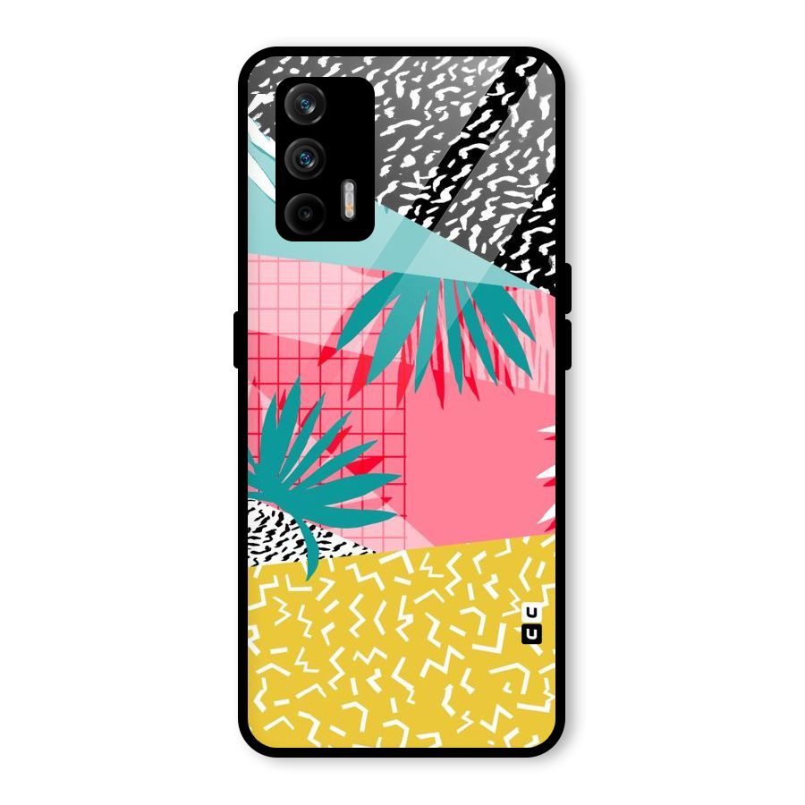 Abstract Grass Hues Glass Back Case for Realme GT 5G