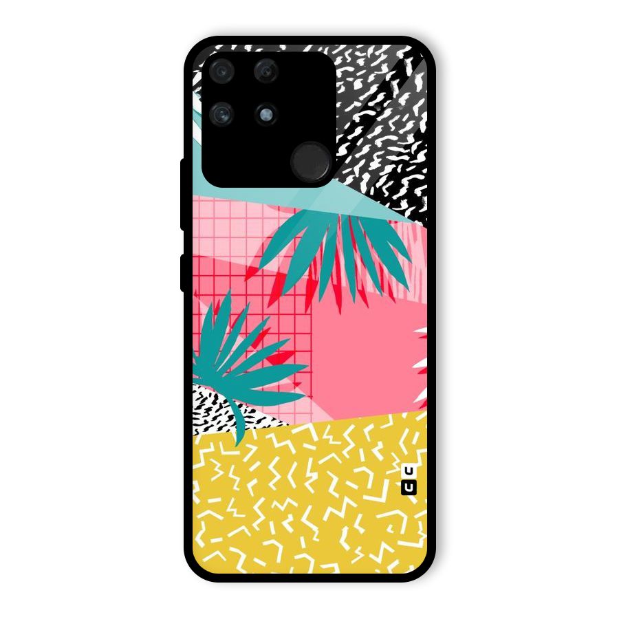 Abstract Grass Hues Glass Back Case for Realme Narzo 50A