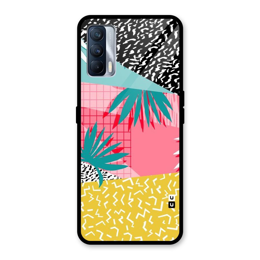 Abstract Grass Hues Glass Back Case for Realme X7