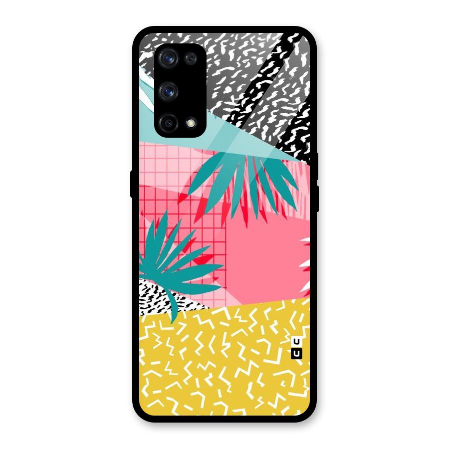 Abstract Grass Hues Glass Back Case for Realme X7 Pro