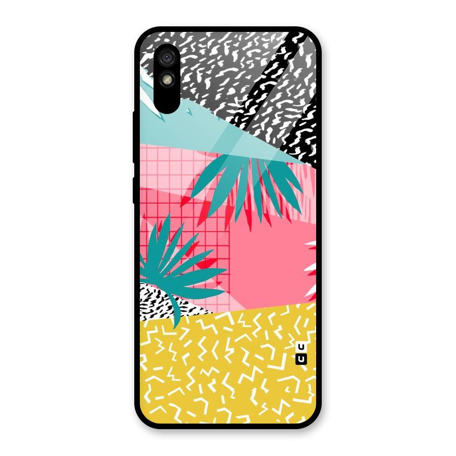 Abstract Grass Hues Glass Back Case for Redmi 9A