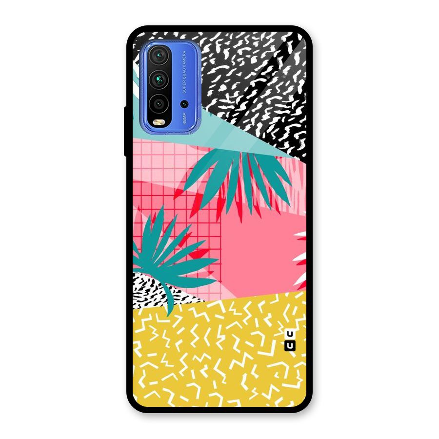 Abstract Grass Hues Glass Back Case for Redmi 9 Power