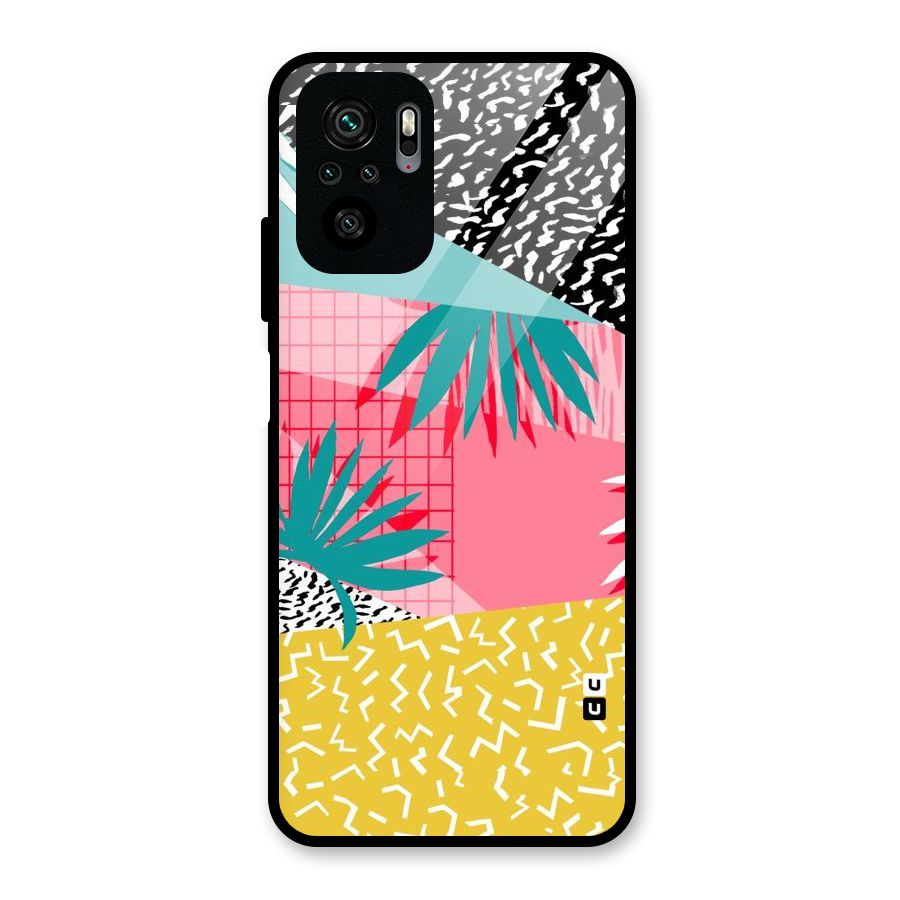 Abstract Grass Hues Glass Back Case for Redmi Note 10S