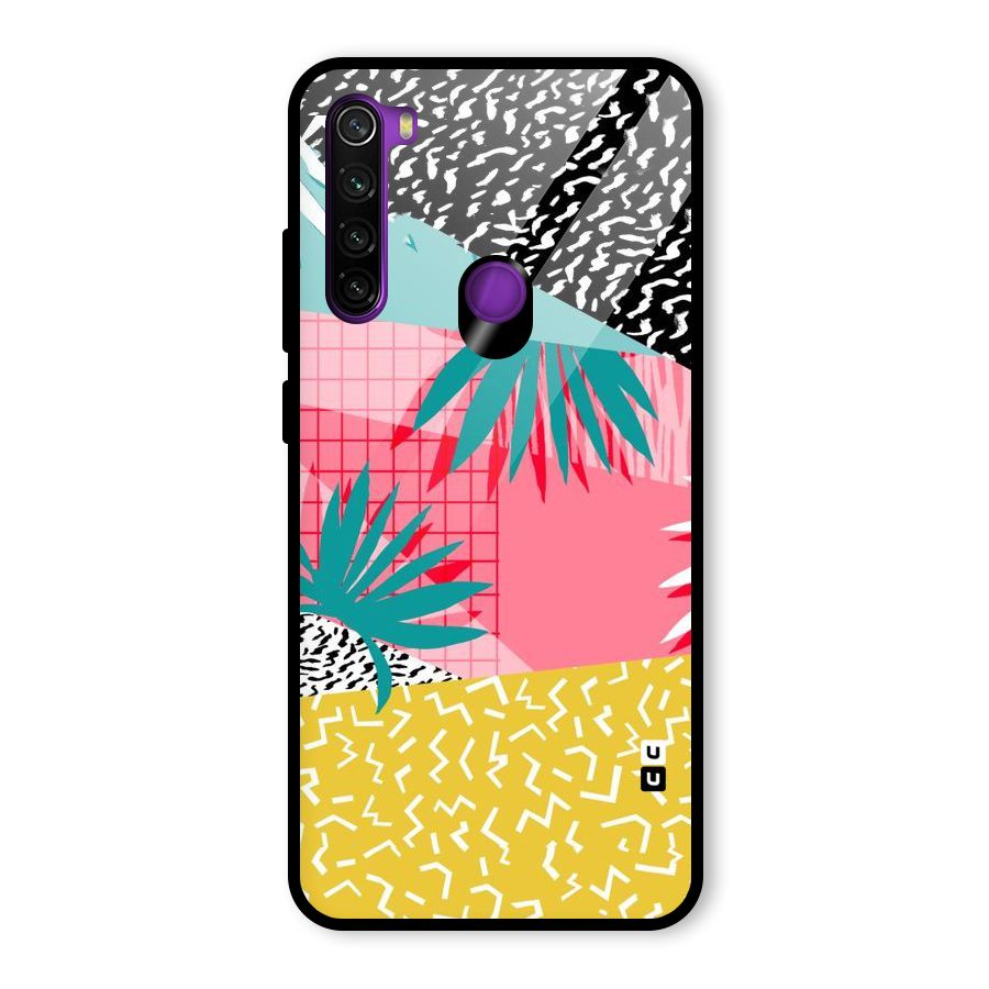 Abstract Grass Hues Glass Back Case for Redmi Note 8
